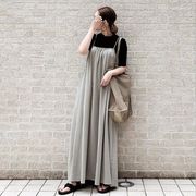 オーバーサイズ婦人服2023新作日ゆったりキャミソールワンピーススカート夏