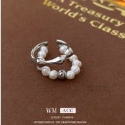 2023新作 韓国風 開口指輪 レディース リング アクセサリー ファッション 个性 真珠 INS