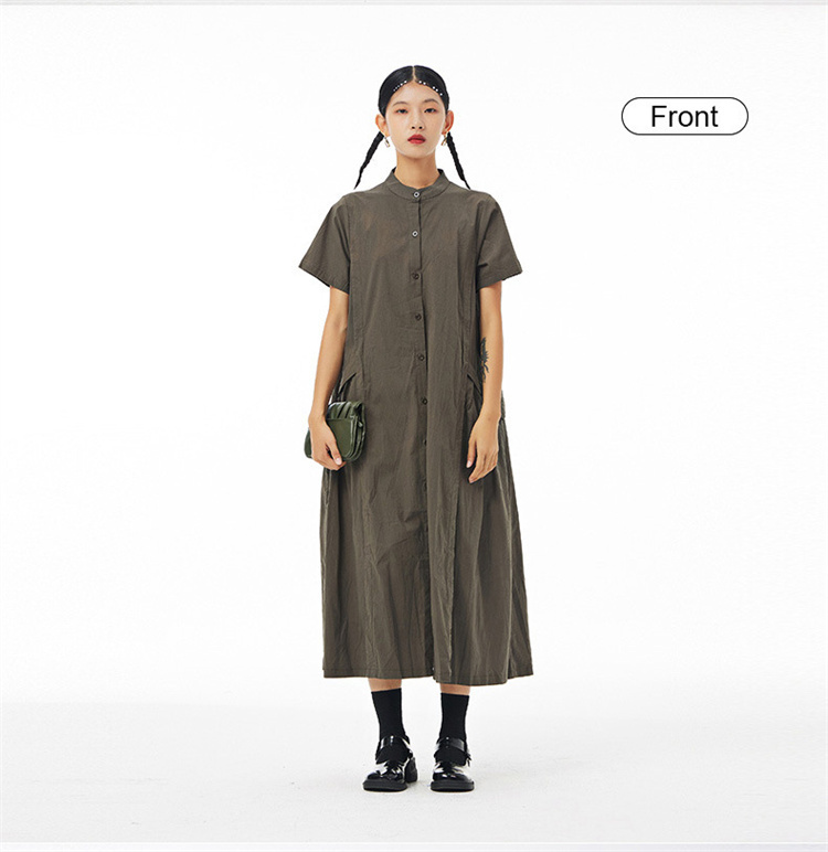 2023AW新品早割 ゆったりする ロングスカート ピュアカラー 大きいサイズ 綿麻 ワンピース カジュアル