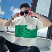 韓国風　メンズ夏新しい　半袖Tシャツ， 気質ファッションTシャツ★ Tシャツ★M-3X