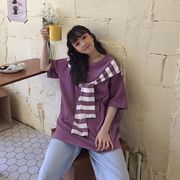 韓国風　レディース　半袖Tシャツ+ショール　夏新作　ファッションTシャツトップス　★M-XL