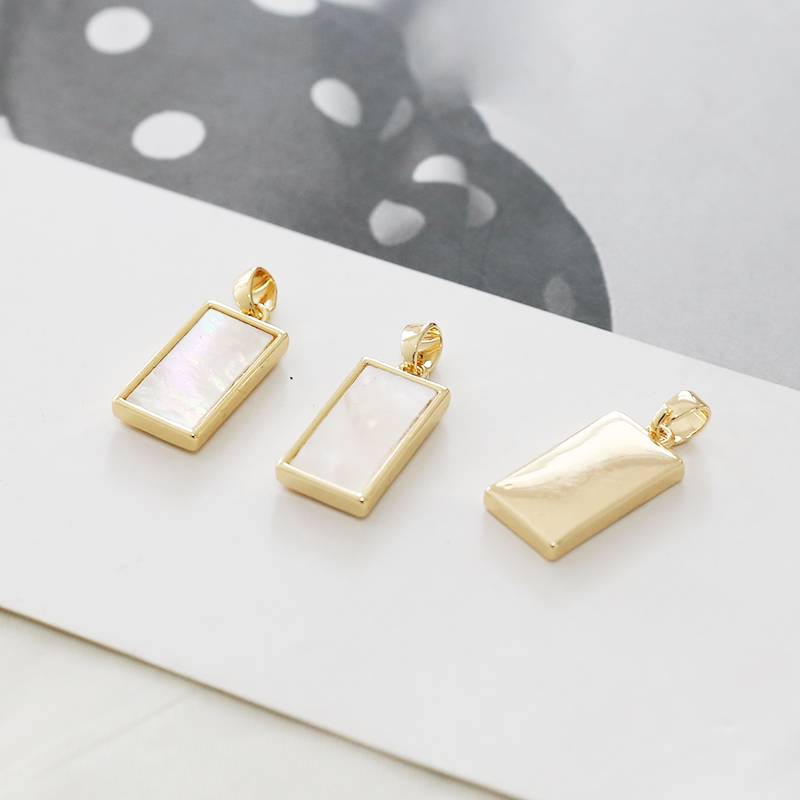 ネックレス ヘッド ハンドメイド 長方形 月 シェル チャーム
