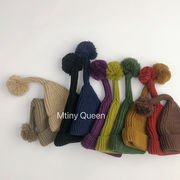 ins秋冬新品   韓国ファッション  ハット 子供用  キッズ 帽子  ニット帽   編み物の帽子  男女兼用  10色