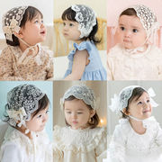 人気新作  子供帽   韓国風  雑貨  誕生日 ベビー用品 レース 花柄   胎帽  撮影道具  6種