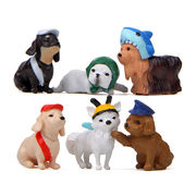 ins   模型   ミニチュア   インテリア置物    モデル  帽子  犬  デコレーション   おもちゃ  6点セット