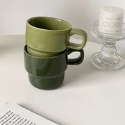 ins人気   韓国風   マグカップ   陶器のカップ   撮影道具   コーヒーカップ    コップ   2色