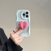ins人気   韓国風   携帯スタンド    スマホスタンド   ハート型  スマホグリップ    2色