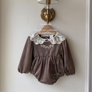 秋新作   韓国風子供服  ベビー服   キッズ    春秋   長袖   可愛い  ロンパース   2色
