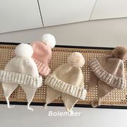 秋冬新作 子供帽子 キャップ ニット帽  韓国風 子供用       ハット  保温6色