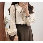 2023春秋     人気   新作     韓国風    大人    レディース服       トップス    ポロシャツ    2色