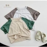 2023夏人気   韓国風子供服    キッズ    ベビー服     Tシャツ   トップス    半袖   男女兼用   2色