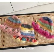 秋冬新作 子供帽子 ハット   韓国風 ニット子供用 キャップ    保温4色