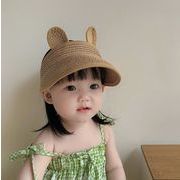 夏 韓国風子供服  キッズ 帽子 つば広帽子  日よけ帽  UVカット  麦わら帽子  折りたたみ  男女兼用 3色