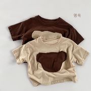 2023夏人気   韓国風子供服    キッズ    ベビー服     Tシャツ   トップス    半袖   男女兼用    2色