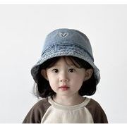 春秋新作 韓国風 子供用  デニム   キャップ ハット子供帽    男女兼用   日除け帽子   帽子 3色