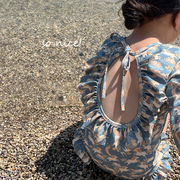 夏    韓国風子供服    キッズ    ハワイ  水泳   リゾート温泉   可愛い   つなぎ水着   オールインワン