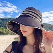 サンバイザー女性の日焼け止め夏の顔を遮る紫外線防止帽子のつば韓国キャペリン
