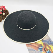 新作キャペリン海辺大庇麦わら観光リゾートビーチキャップ折り畳みサンバイザー女性夏帽子