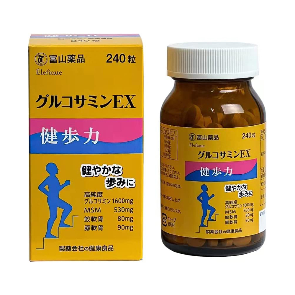 グルコサミンEX 富山薬品 健歩力 健康補助食品 240粒 30日分 サプリ サプリメント