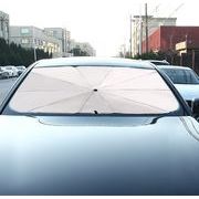 サンシェード フロントガラス 傘式 パラソル 車用 折りたたみ傘 日よけ uvカット 紫外線対策 遮光 断熱