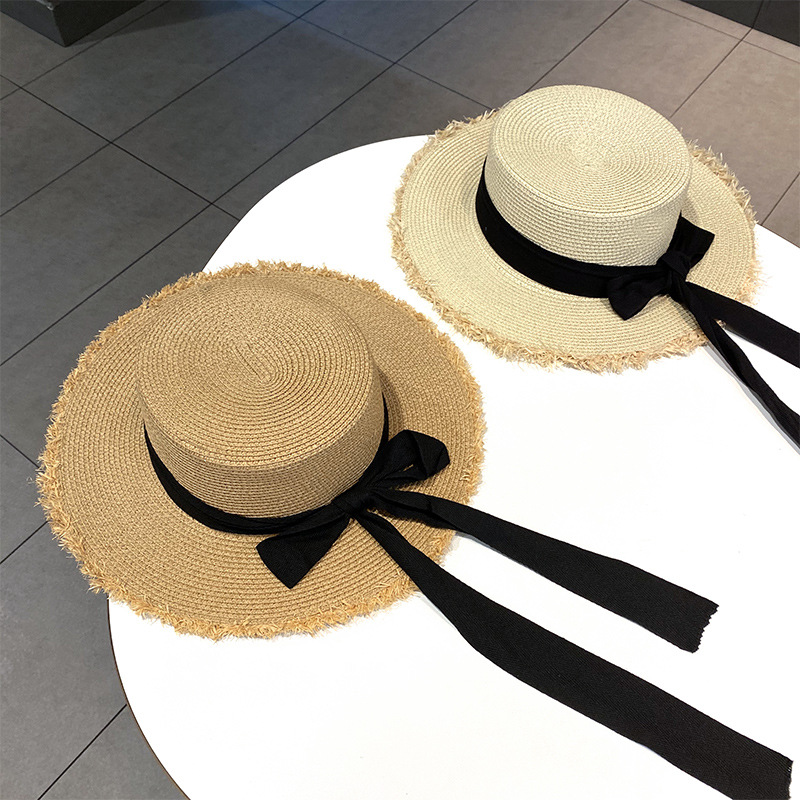 麦わら帽子　帽子　夏　UVカット　つば広　日焼け防止　紫外線対策　海　レディース　蝶結び