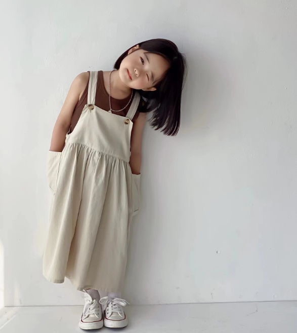 2023新作 韓国風子供服 ベビー服 オーバーオール デニム サロペットスカート カジュアル 2色