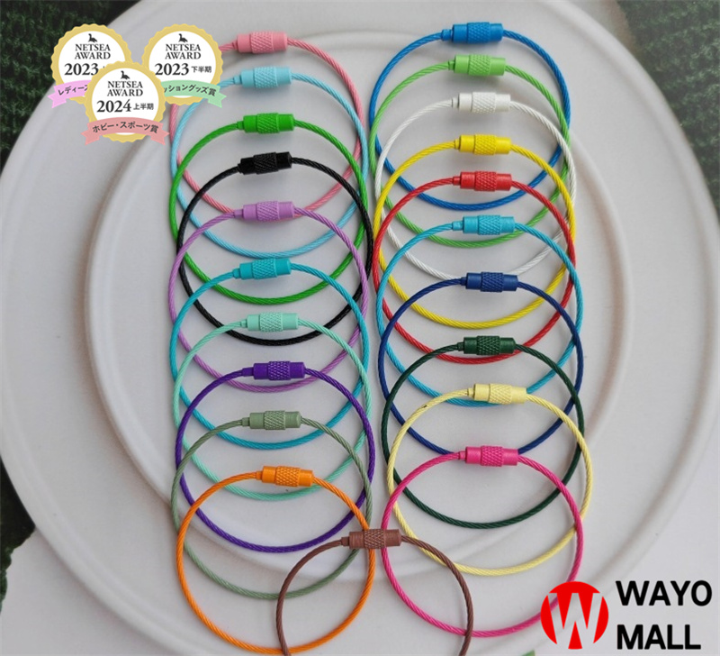 5cm ワイヤーリング DIYキーホルダー キーリング チャーム パーツ ハンドメイド アクセサリー