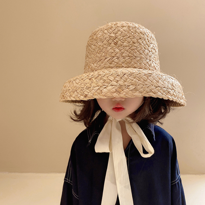 子供用帽子・麦わら帽子・アウトドア・日焼け止め・ファッション帽・夏の日系
