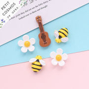 蜂 お花 ギター 樹脂パーツ デコパーツ DIYパーツ 手芸 ハンドメイド アクセサリーパーツ 韓国風