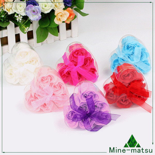 母の日ギフト パラ ハート型 6点セット ソープフラワー 枯れないお花 シャボンフラワー