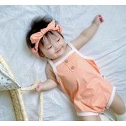 年春夏新作　子供服　ロンパース+ヘアバンド　韓国子供服　キッズ　ベビー　　かわいい
