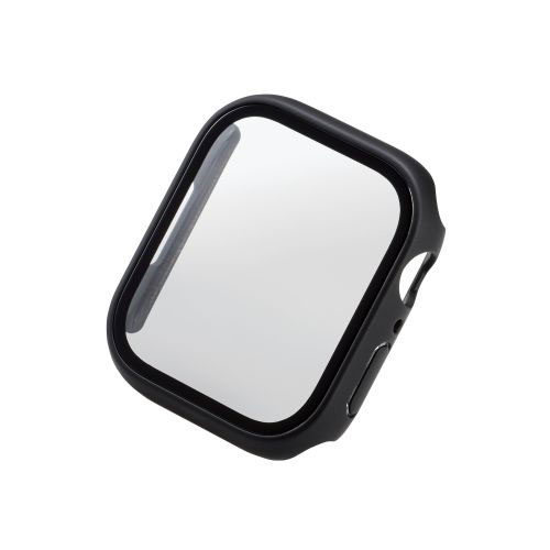 エレコム Apple Watch 45mm用フルカバーケース プレミアムゴリラガラス 高透