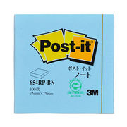 3M Post-it ポストイット 再生紙 ノート ブルー 3M-654RP-BN