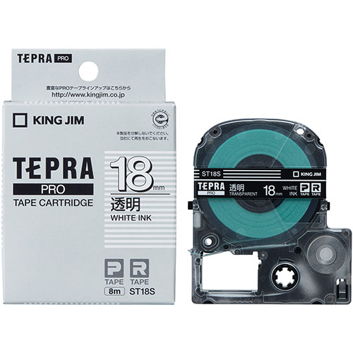 【5個セット】 KING JIM キングジム テプラPROテープ透明ラベル 18mm 白文
