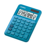 【5個セット】 カシオ計算機 カラフル電卓 ミニジャストタイプ レイクブルー MW-C20