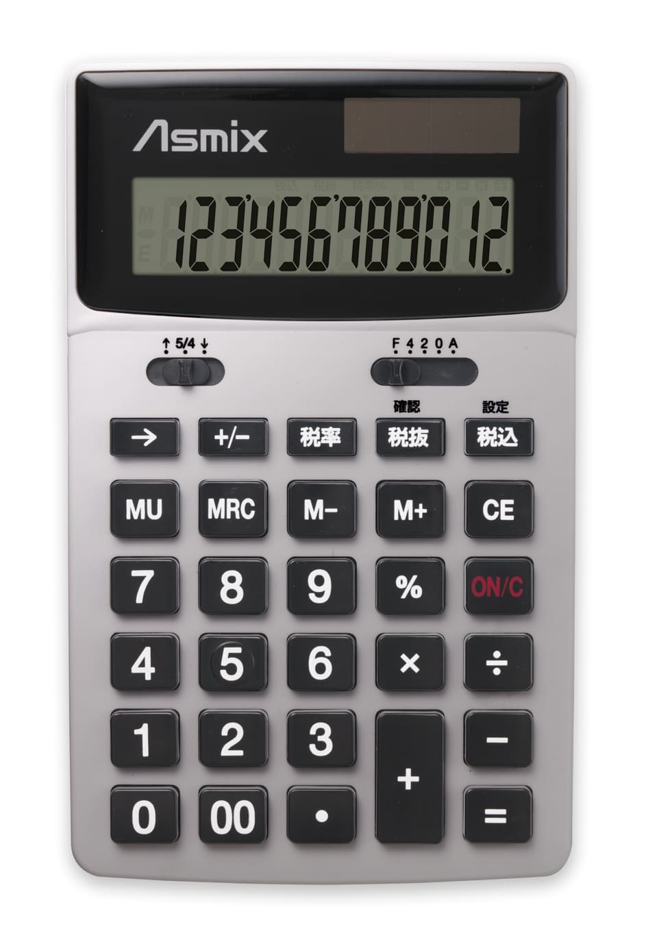アスカ　ビジネスカラー電卓 シルバー C1251S