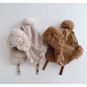 冬新作 子供帽子  帽子   ベビー用 キャップ  可愛い  男女兼用   ハット  もふもふ 帽子 5色