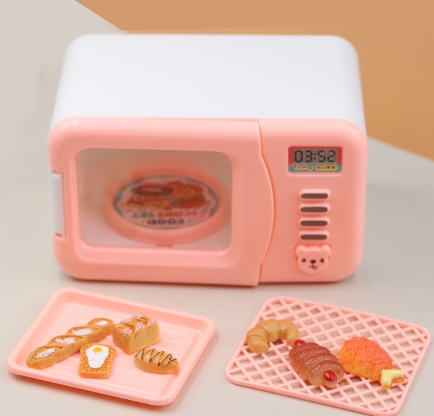 新作 ドールハウス用  ミニチュア     デコパーツ    玩具  電気オーブンベーキング   パン  オーブン