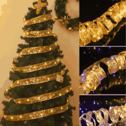 クリスマスツリー  撮影道具  リボン  led照明器具 Christmas インテリア 置物  クリスマス雑貨