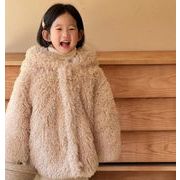 冬新作   韓国風子供服  トップス   コート  もふもふ  厚手     暖かい服  綿入れの着物