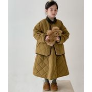 冬新作  韓国風子供服   トップス   コート+スカート    2点セット  女の子  セットアップ