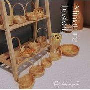 竹かご   模型  インテリア置物  ミニチュア   デコレーション   デコパーツ  ドールハウス用