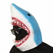 アニマルマスク サメ鮫 ラバー お面 かぶりもの 動物 コスチューム ものまね ハロウィーン