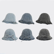漁夫帽　デニム帽子　バスケットハット　春夏　紫外線対策　折りたたみ　韓国ファッション　レディース