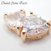 ストーンフレーム 【168.ダブルハート】 1個 ハート クリア チャーム ラインストーン ジョイントパーツ