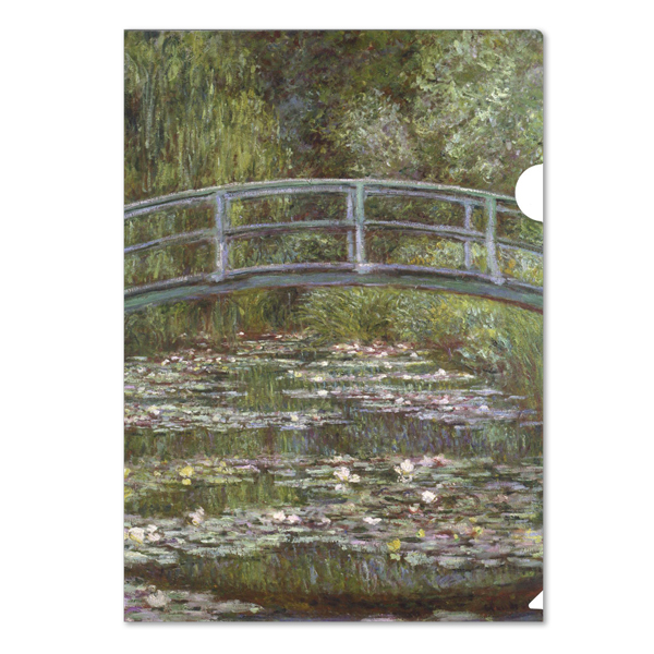 A4ストーンペーパーファイル モネ「睡蓮の池と橋」 書類入れ 収納 アート ステーショナリー