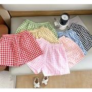 夏人気 韓国風子供服 短パン パンツ  チェック  ベビー服      男女兼用 6色
