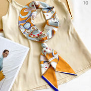 タイスカーフ　夏 　150*13cm  　多用途ヘア結び　バッグ飾り　韓国ファッション