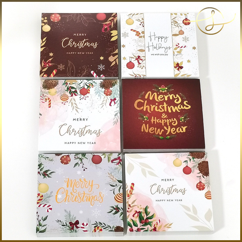 【6種】クリスマス グリーディングカード 販促カード ショップカード ギフト 包装 ラッピング用品 梱包材