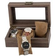 新作限定SALE  腕時計ケース 収納ケース 丈夫 小物収納 時計ケース アクセサリー 3格子 革 レトロ 木目